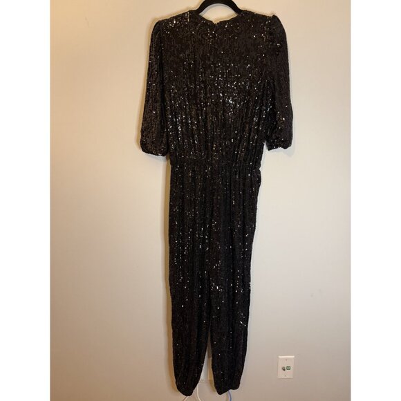 NWT Generation Love Meadow Black Sequin Jumpsuit Sz M $395 [jb] - Picture 13 of 13